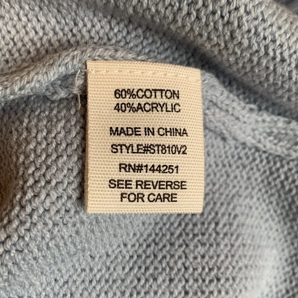 Jessica Simpson Blue Sunday Funday Drop Sleeve Pullover Sweater Women’s Small - Picture 6 of 8